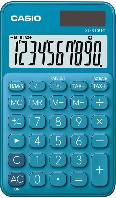 Casio  Pocket Calculator Blue (Model No. SL310UC-BU)
