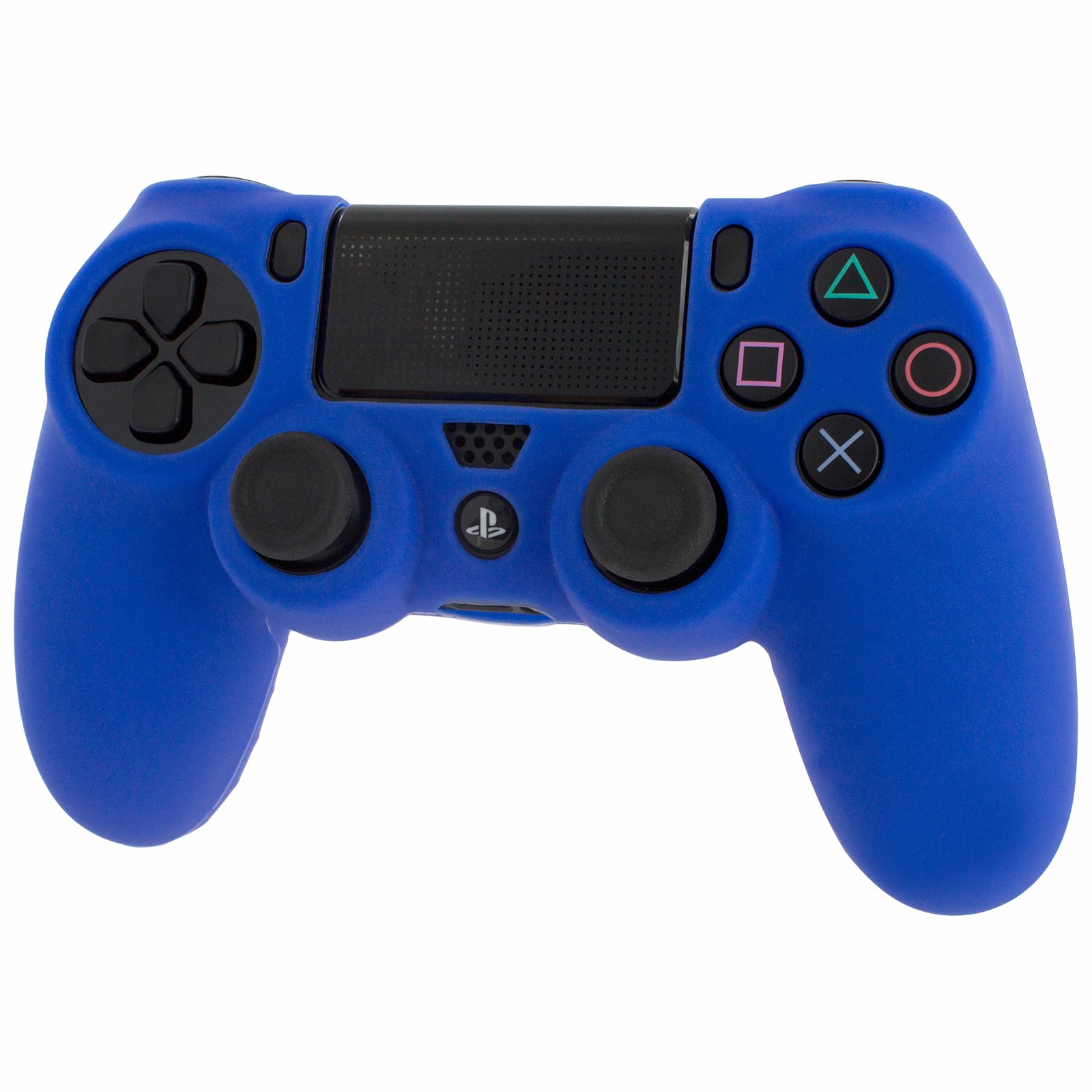 Kop Zedlabz Soft Silicone Rubber Skin Grip Cover For Sony Ps4 Controller With Ribbed Handle Blue