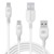 RAVPower 2 x MFI Lightning kabler (0.9m + 1.8m) til iPhone/iPad, Hvid thumbnail-1
