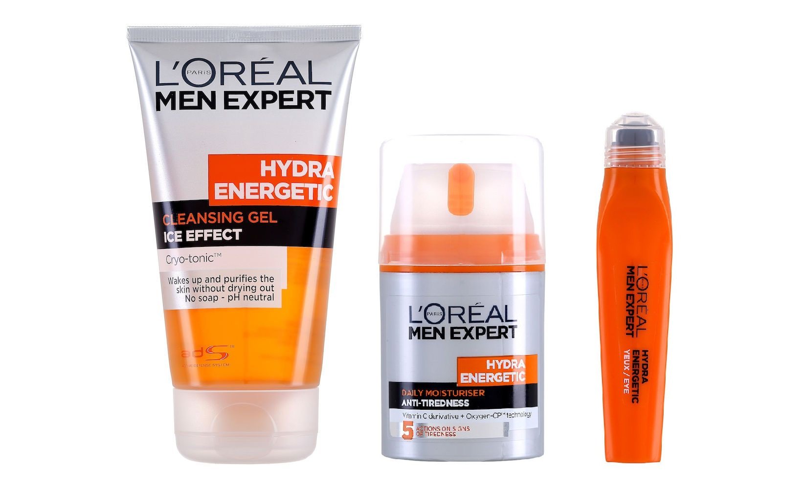 L'Oréal - Men Expert Energetic - Face Cream 50 ml + Men Expert Hydra Energetic Cleansing Gel 150 ml + Men Expert Hydra Energetic Eye - Giftset