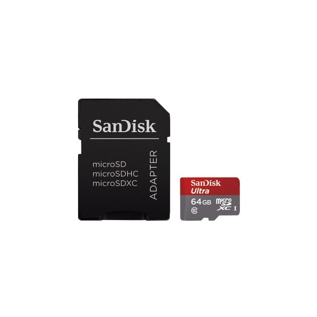 Sandisk MicroSD Ultra Android 64 GB adapter, Class 10 48MB/s