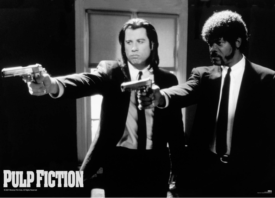 Pulp Fiction B & W Guns Giant Poster 100x140cm