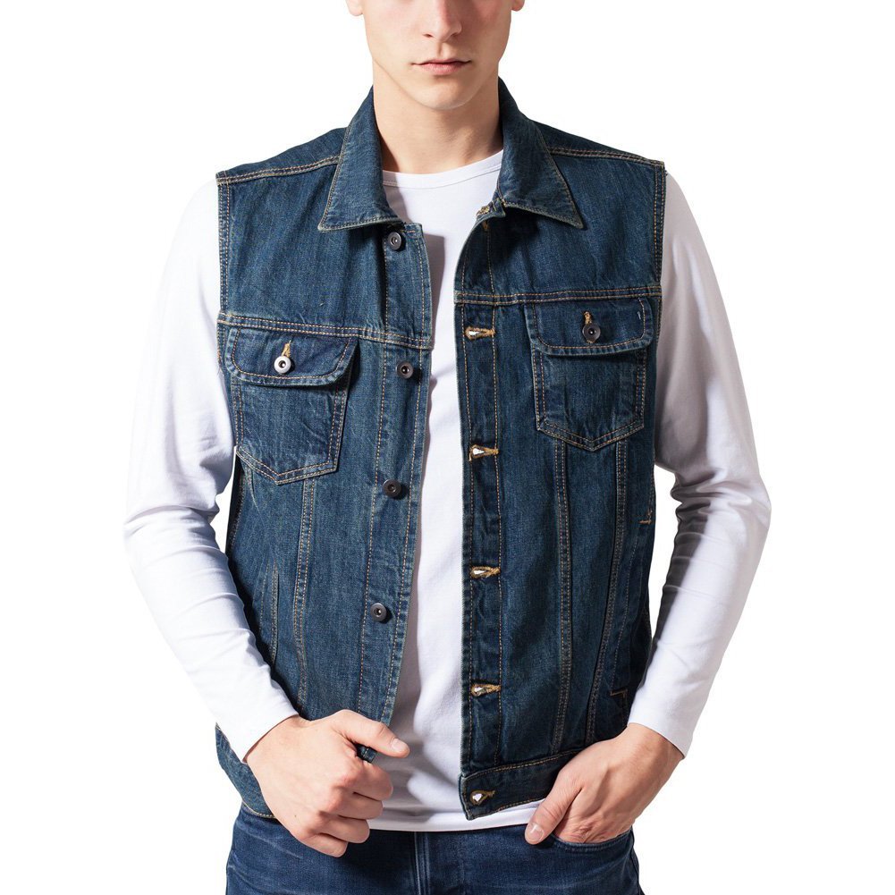 denim blue vest