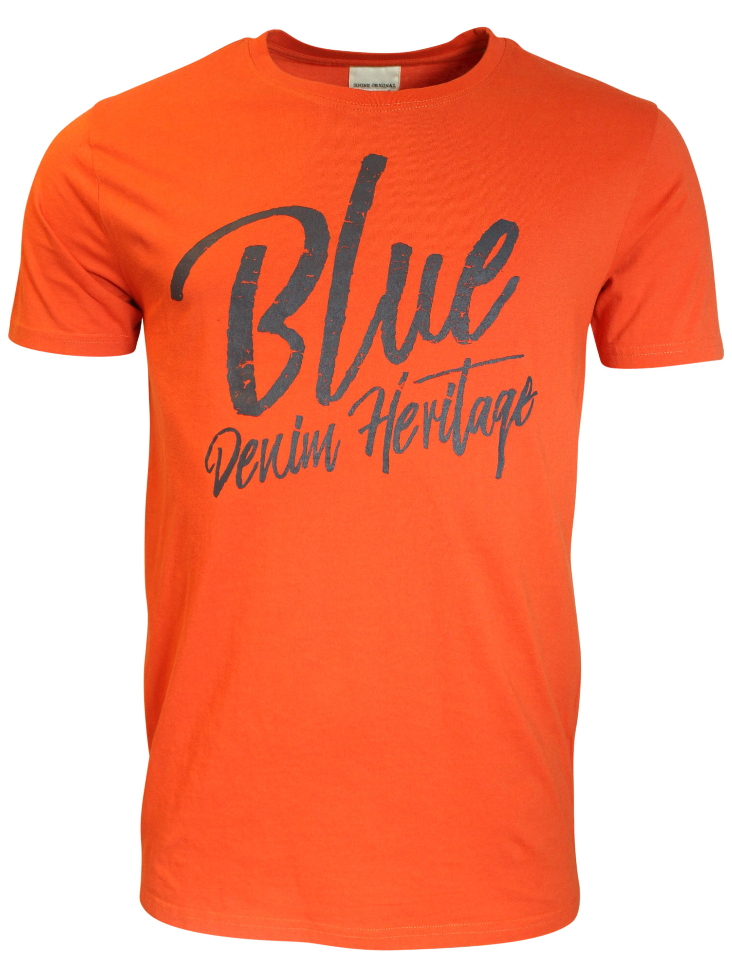 Buy Shine Blue Print T-shirt Red Clay
