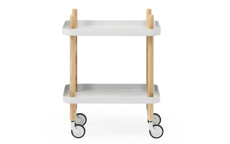 Normann Copenhagen - Block Stolik na Kółkach - Jasny Szary