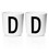 ​Design Letters - Personal Melamin Kop D - 2 stk - Hvid thumbnail-1