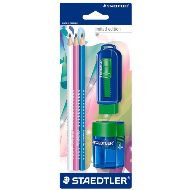 Staedtler - Graphite Pencil Set - Green/Blue (133SBK3P4)