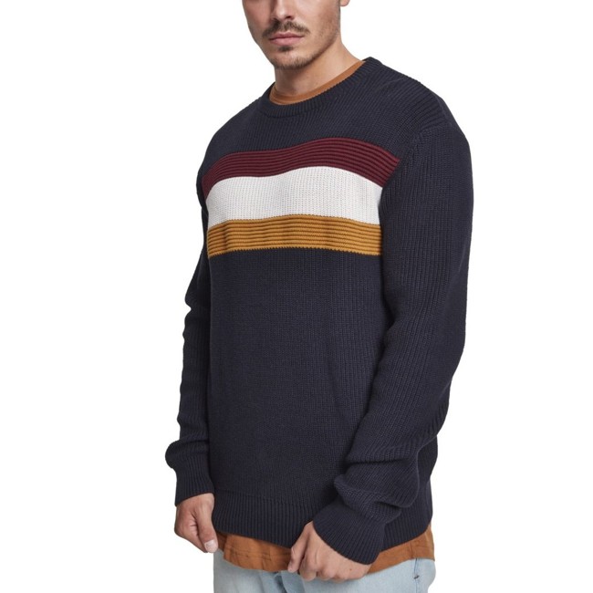 Urban Classics - Block Sweater Crewneck Pullover black
