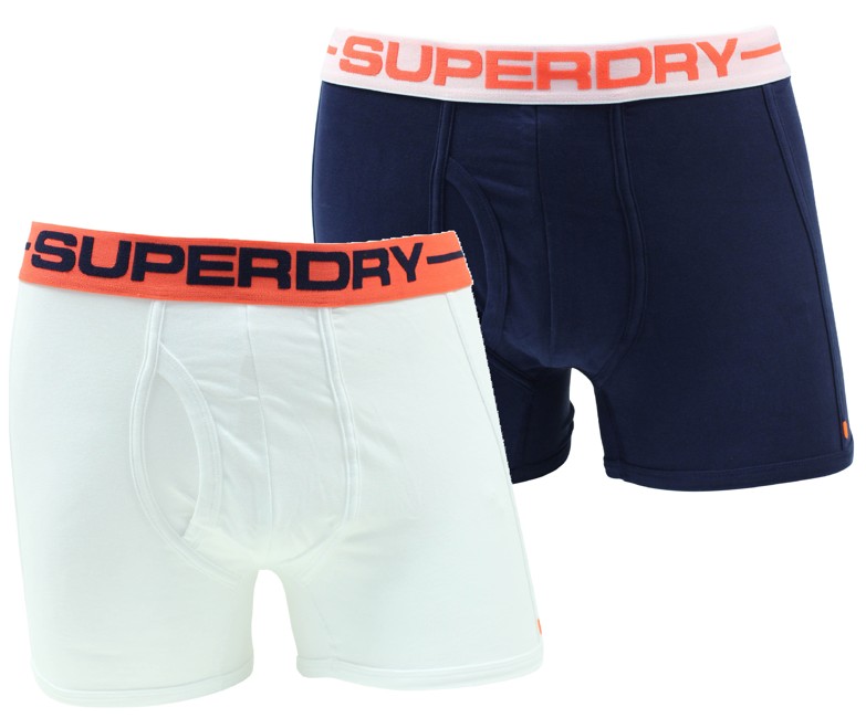 Superdry '2-Pack Sport' Boxershorts - Optic & Richest Navy