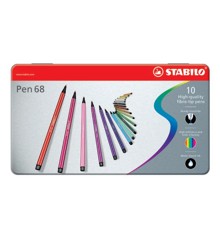 Stabilo - Pen 68 - Metalæske med 10 Tusser