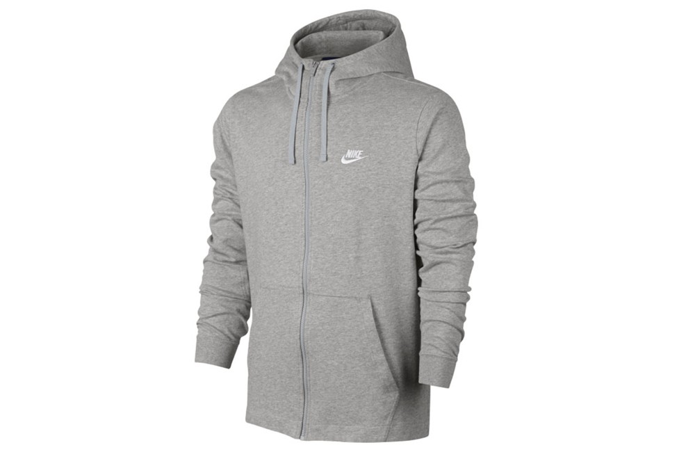Nike M NSW Hoodie FZ JSY Club 861754-063, Mens, Grey, sweatshirt