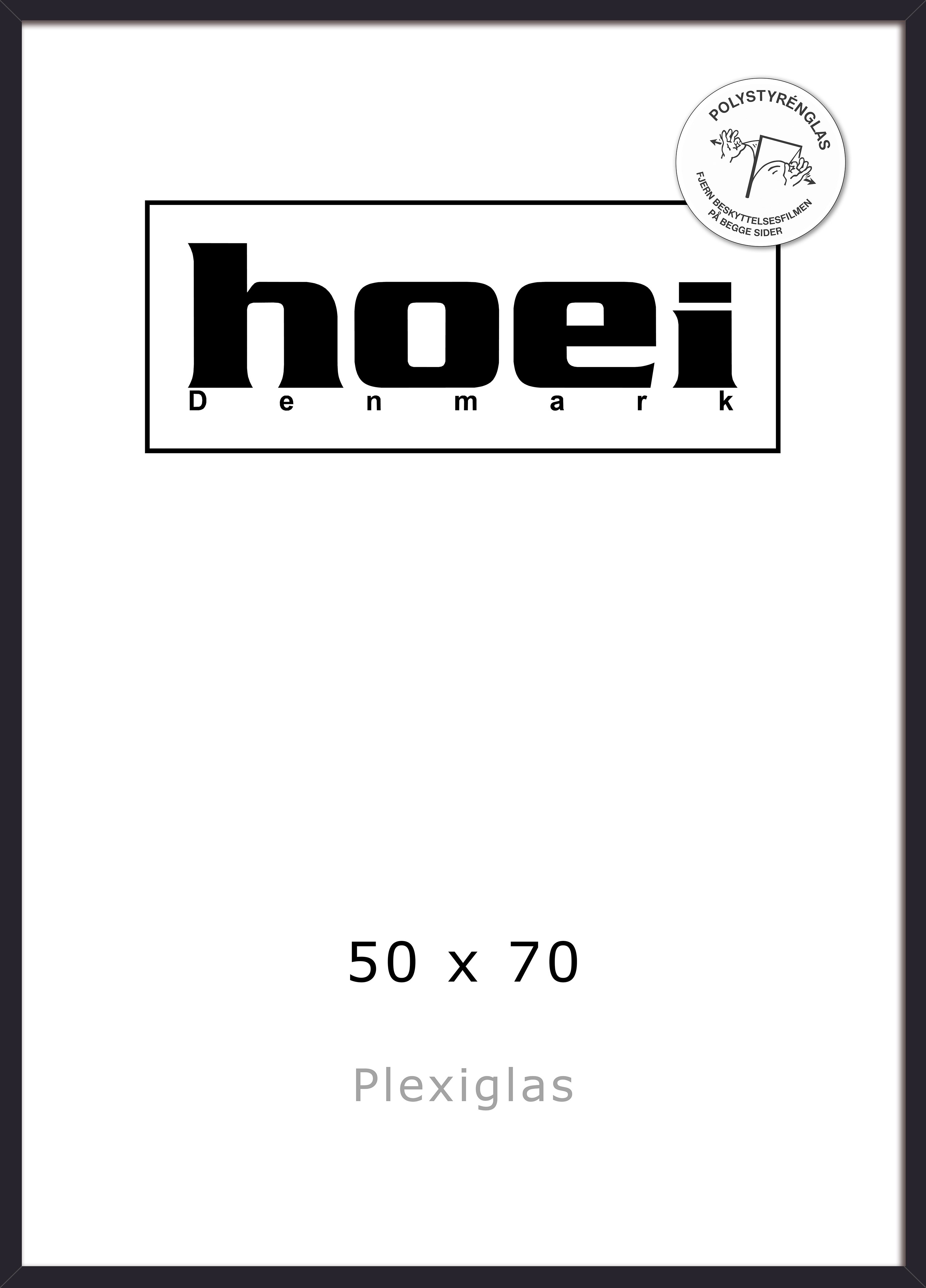 Hoei Denmark - Hoei 111 Frame Plexiglass 50 x 70 cm - Black
