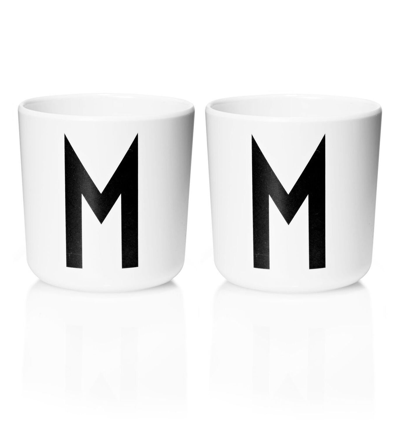 ​Design Letters - Personal Melamine Cup M - 2 pcs - White -(Bundle)