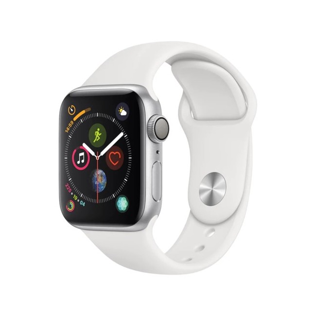 Apple Watch S4 40mm Silver / White Sport Band