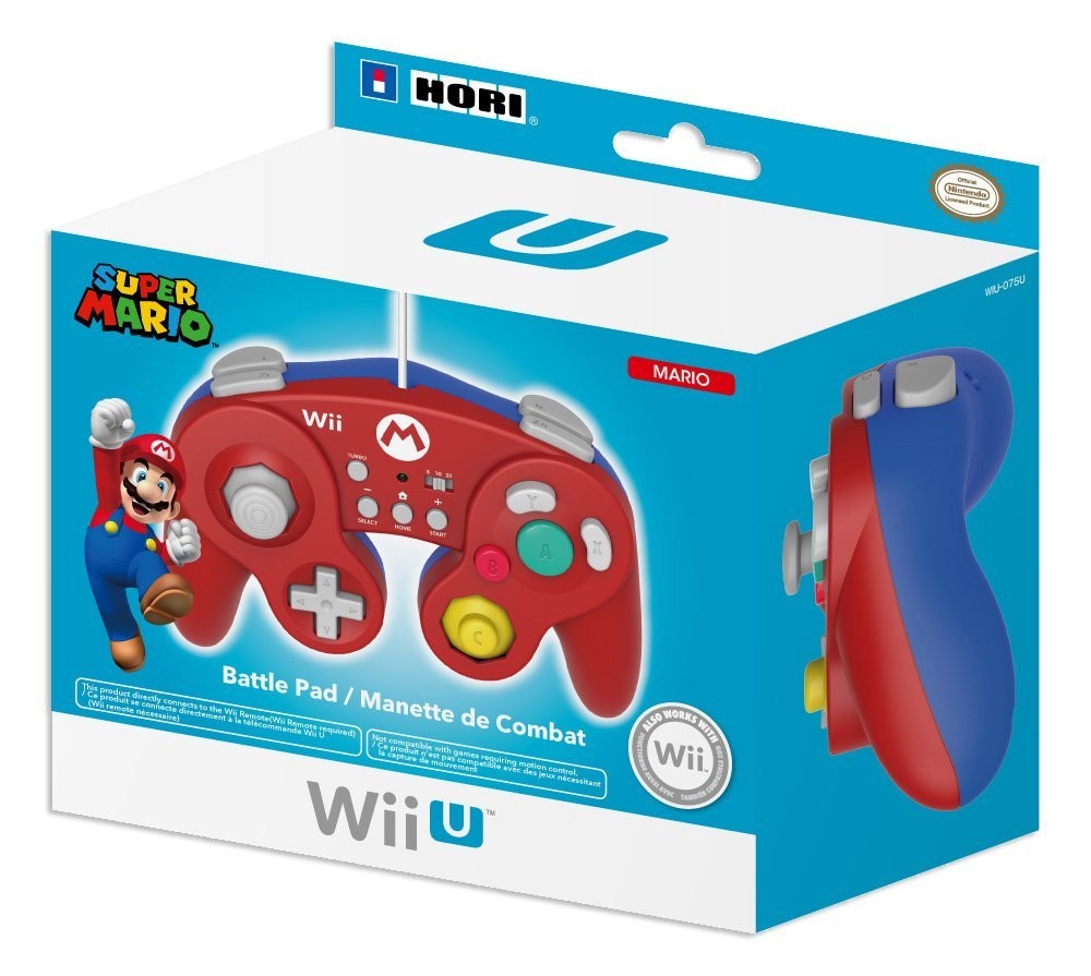 Kop Nintendo Wii U Controller Hori Battle Pad Mario Version Kop Nintendo Wii U Controller Hori Battle Pad Mario Version