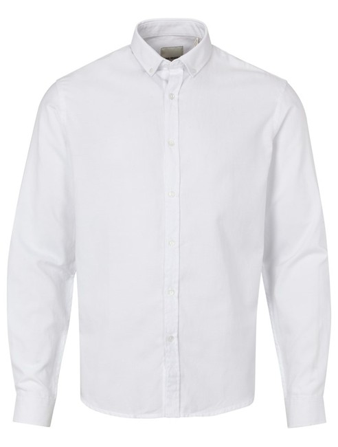 Shine 'Oxford Cotton Blend' Skjorte - Hvid