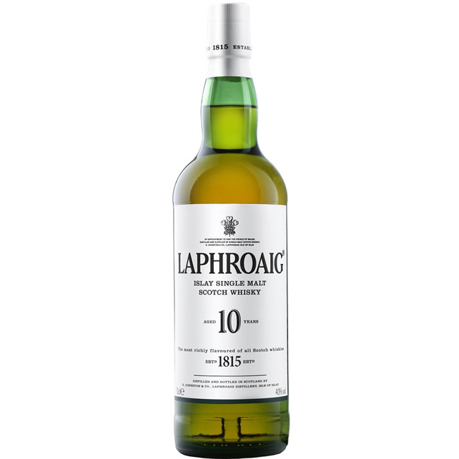 Laphroaig - 10 Års Islay Single Malt Whisky, 70 cl