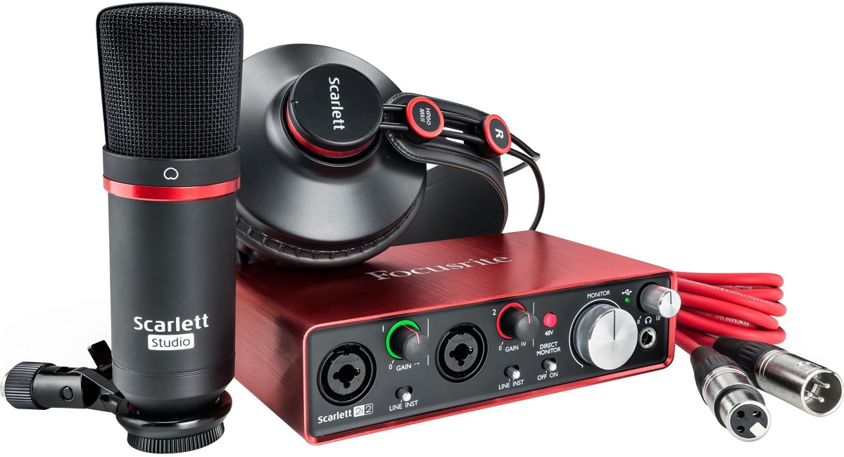 Focusrite - Scarlett 2i2 Studio MKII - USB Audio Lydkort (Lyd Studie Pakke)