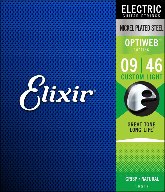Elixir - OPTIWEB Nickel Plated Steel - Strenge Til Elektrisk Guitar (009-046)