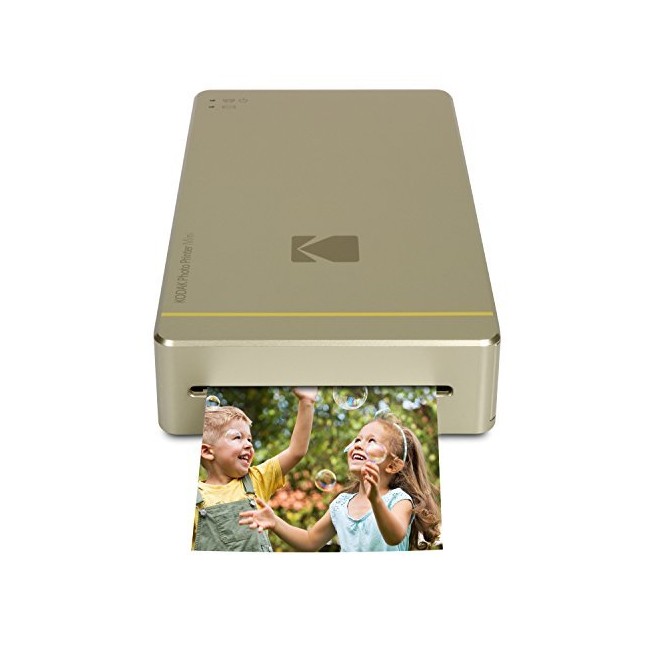 Kodak Mini Instant Photo Printer Prints 2x3" Images 4Pass Technology WiFi & NFC compatible (Android & IOS) Gold