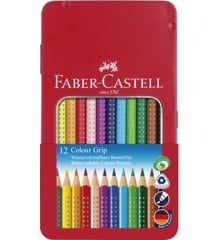 Faber-Castell - Coloured pencil Colour Grip tin of 12 (112413)