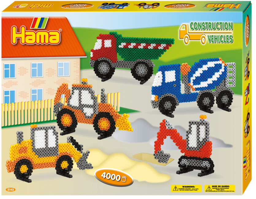 Hama Beads - Midi - Giftbox - Construction Vehicles (3143)