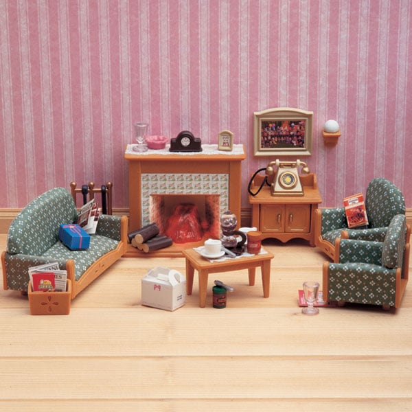 sylvanian families deluxe living room set