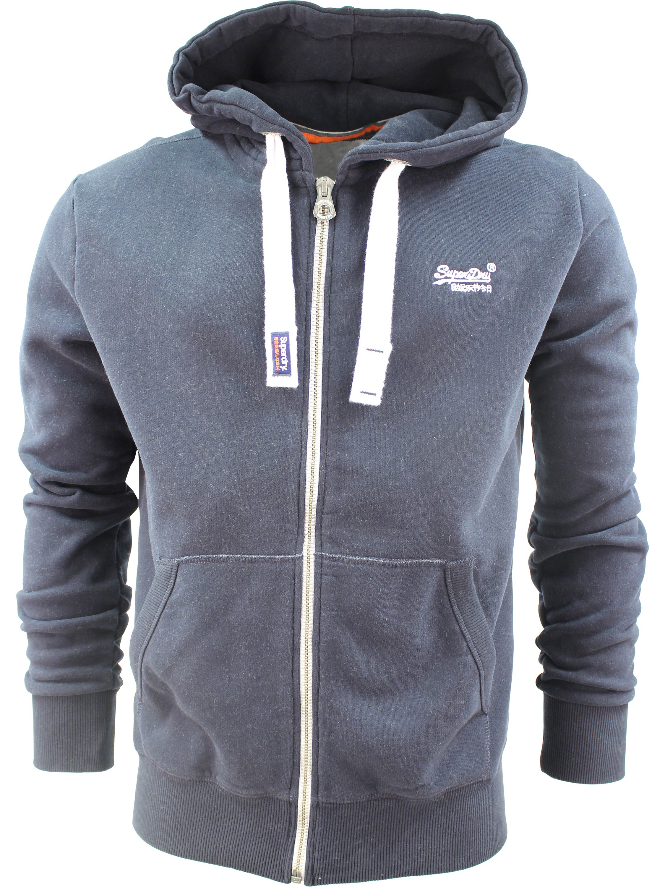 Køb Superdry Label' Zip hoodie - Eclipse Navy