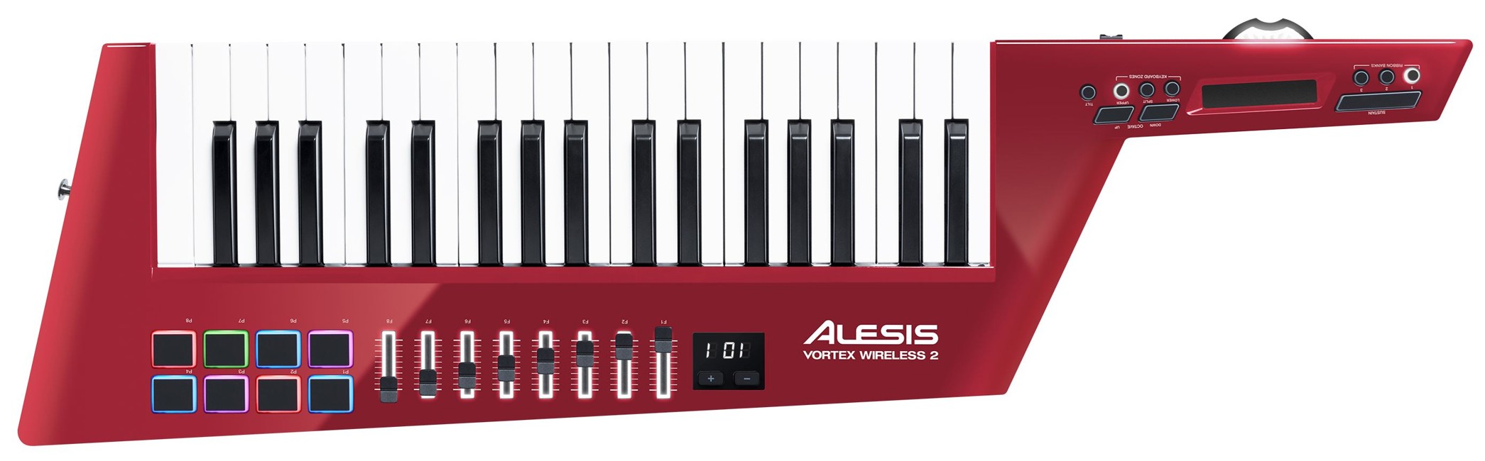 Alesis - Vortex Wireless II - USB MIDI Keytar Controller (Limited Edition, RED)