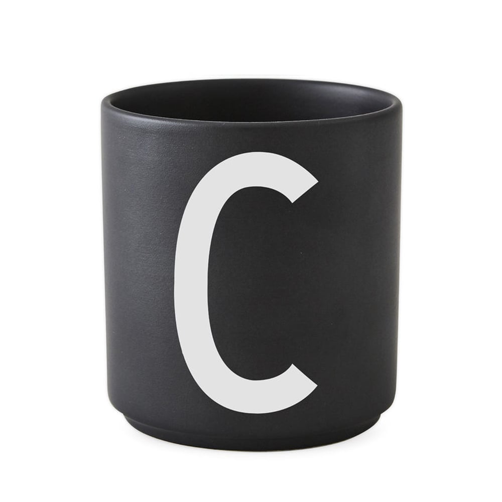 ​Design Letters - Personal Porcelain Cup C - Black (10204000C)