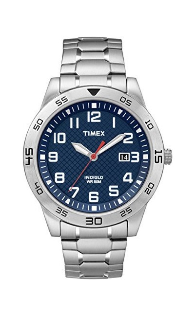 Timex Mens Quartz Watch with Dial Analogue Display and Stainless Steel Bracelet