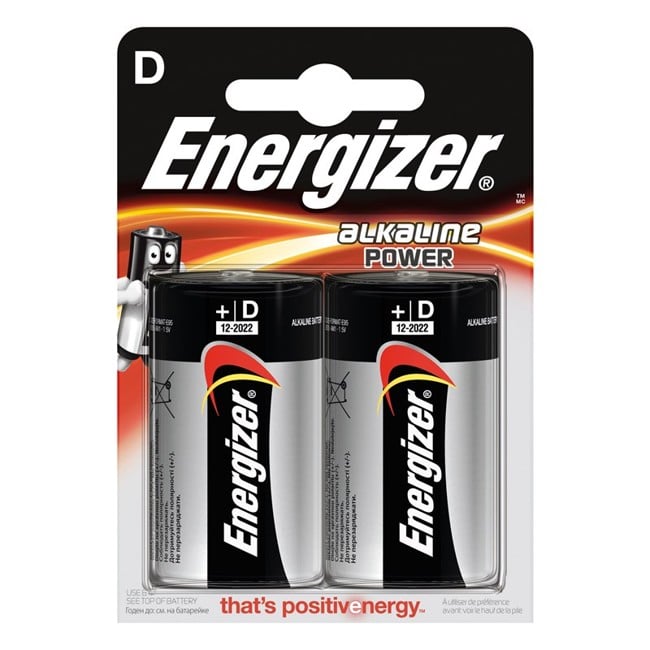 Energizer - Battery D/LR20 Alkaline Power 2-Pack