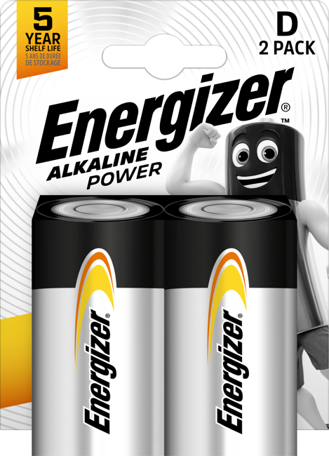 Energizer - Batteri D/LR20 Alkaline Power 2-Pak