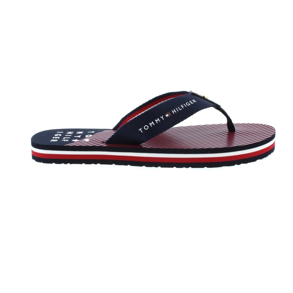 tommy hilfiger corporate stripe beach sandal