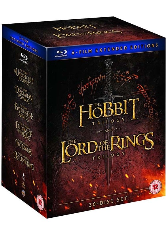 Hobbit Trilogy & Lord of the Rings Trilogy: Extended Editions (30-disc) (Blu-ray)