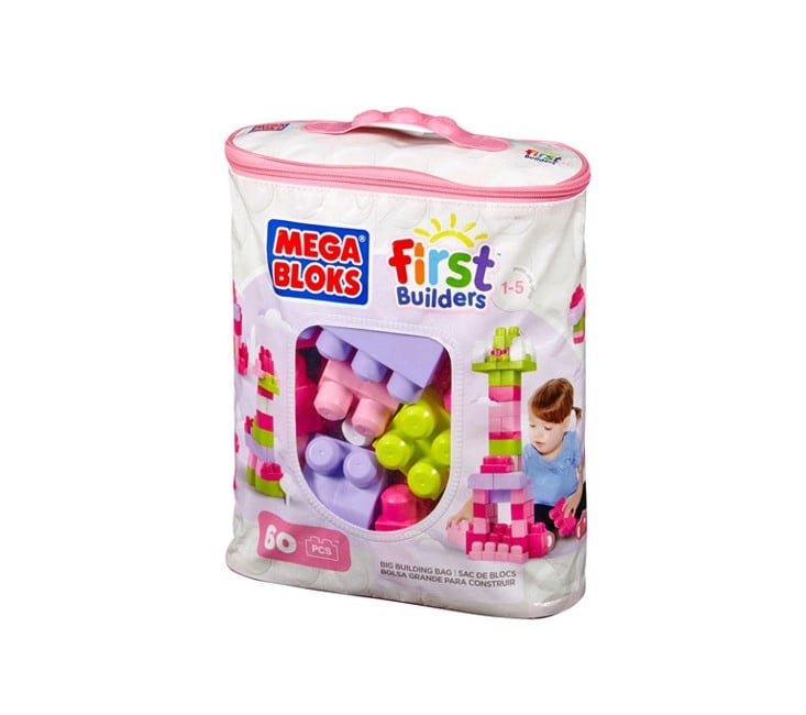 Mega Bloks - First Builders - Building Bag Pink, 60 pcs (8417)