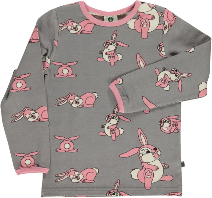 Småfolk - T-shirt w. Rabbit Print