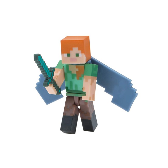 Minecraft 3 inch Figure - Alex with Elytra Wings Figure