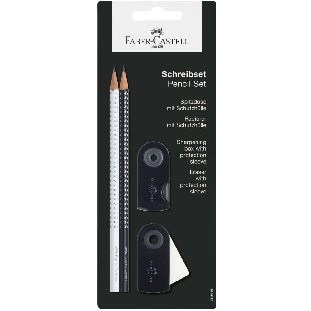 Faber-Castell - Sparkel Pencil set - Black/White (218498)