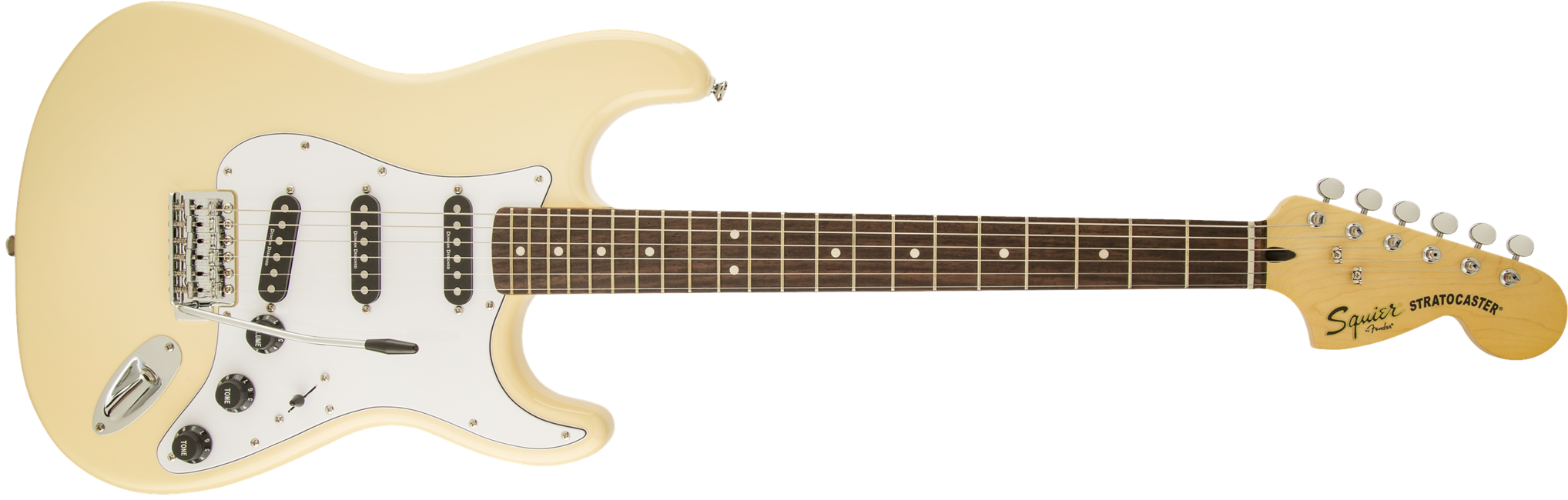 Fender Squier Vintage Modified 70's Stratocaster RW Elektrisk Guitar (Vintage White)