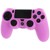 ZedLabz soft silicone rubber skin grip cover for Sony PS4 controller with ribbed handle - pink thumbnail-2