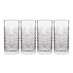 Luigi Bormioli - Mixology Textures Longdrink Glass - 4 Pack (12420-02)