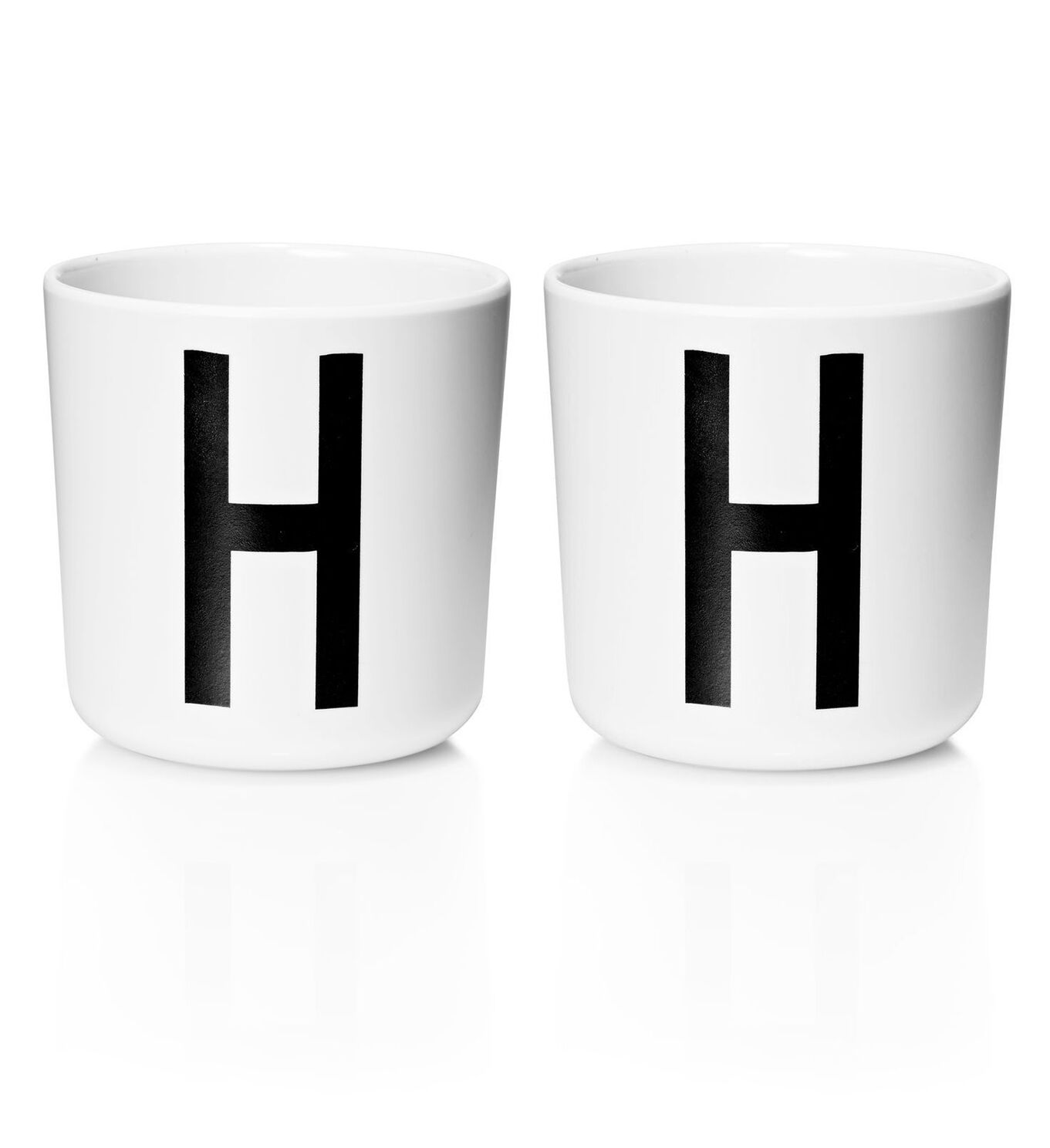 ​Design Letters - Personal Melamine Cup H- 2 pcs - White (Bundle)