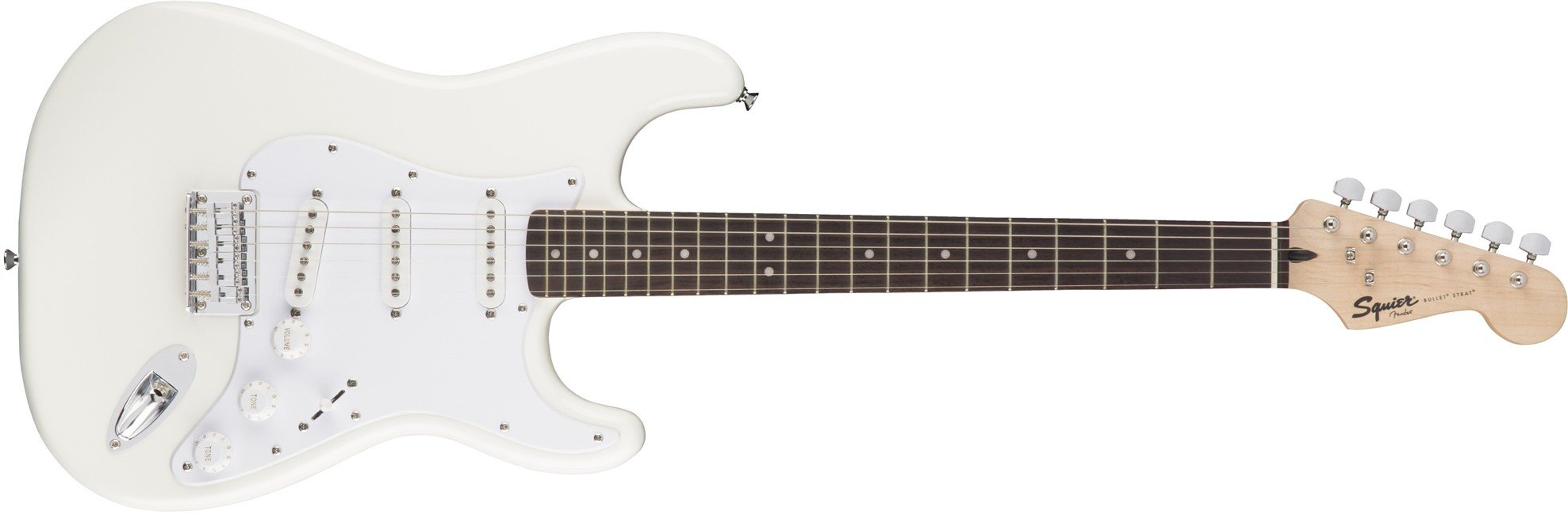 Squier By Fender - Bullet Stratocaster HT / RW - Elektrisk Guitar (Arctic White)