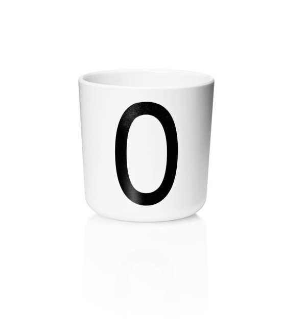 ​Design Letters - Personal Melamine Cup O - White (20201000O)