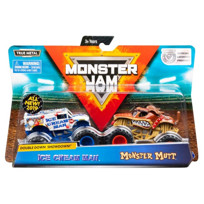 Monster Jam 1:64 2 Pakke - Ice Cream Man & Monster Mutt