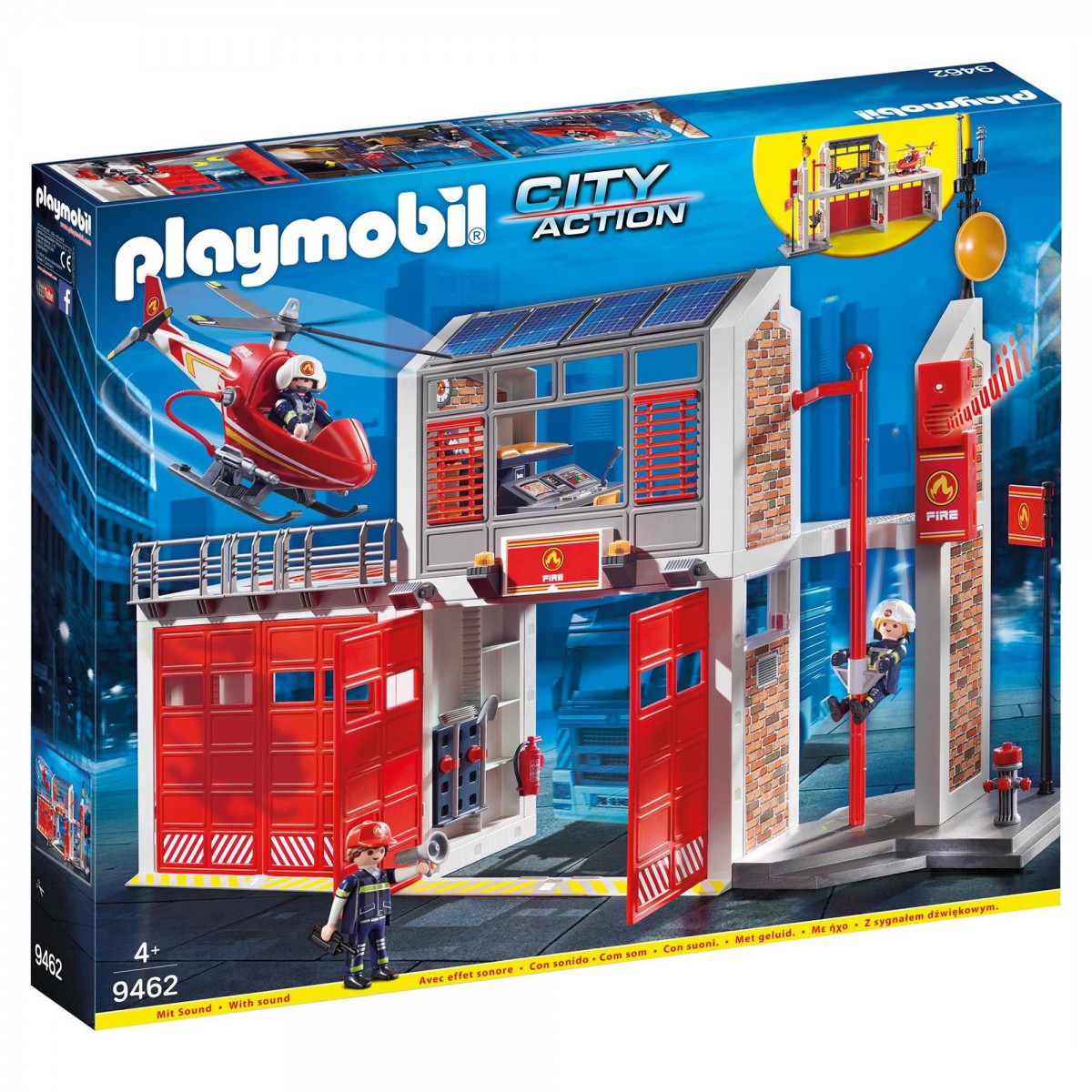 Playmobil fire store engine and station