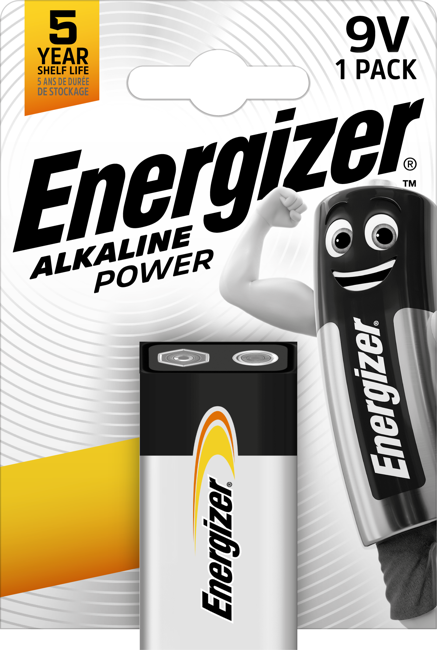 Energizer - Batteri 9V/6LR61  Alkaline Power 1-Pak