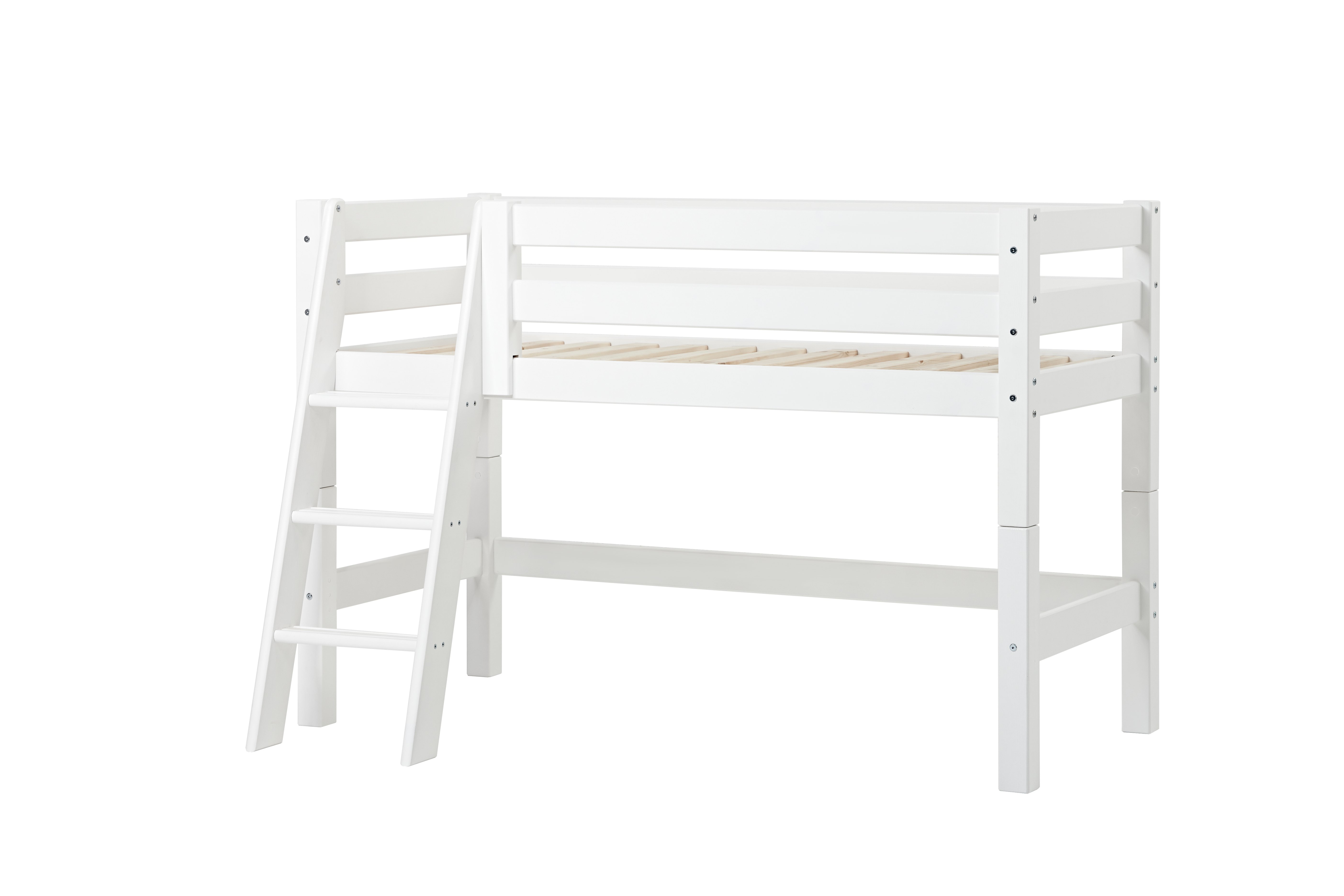 Hoppekids - PREMIUM Halfhigh Bed 70x160 with Slant Ladder