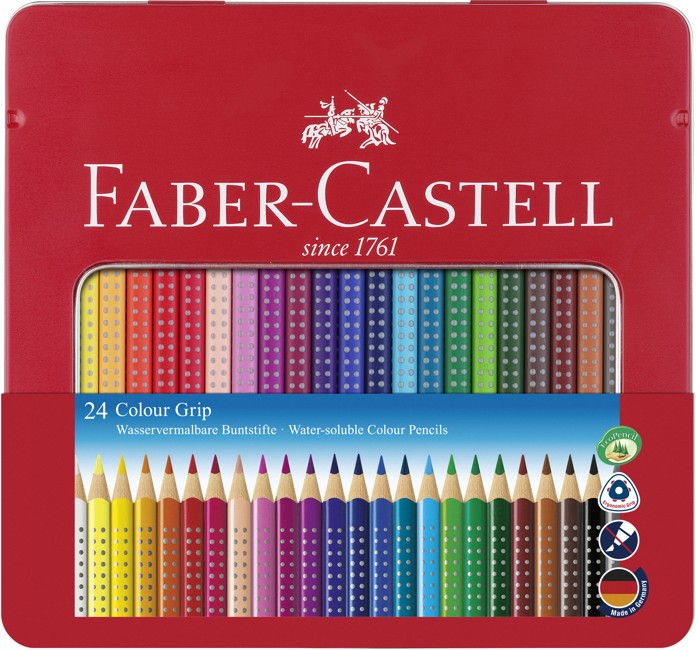 Faber-Castell - Colour GRIP farveblyant, tinæske med 24 stk (112423)